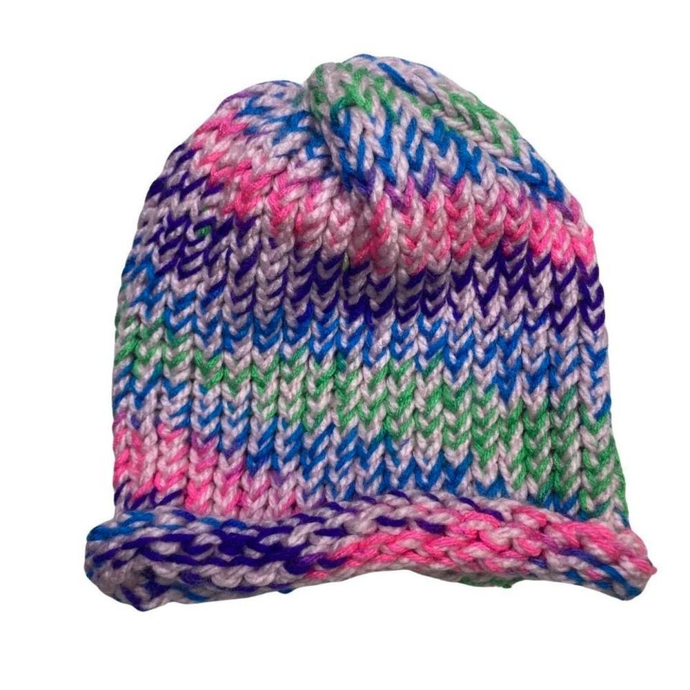 Hand knit crochet beanie‎